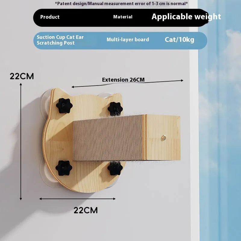 Cat climbing frame with sisal scratching surface in space capsule, square column, or cat head design options