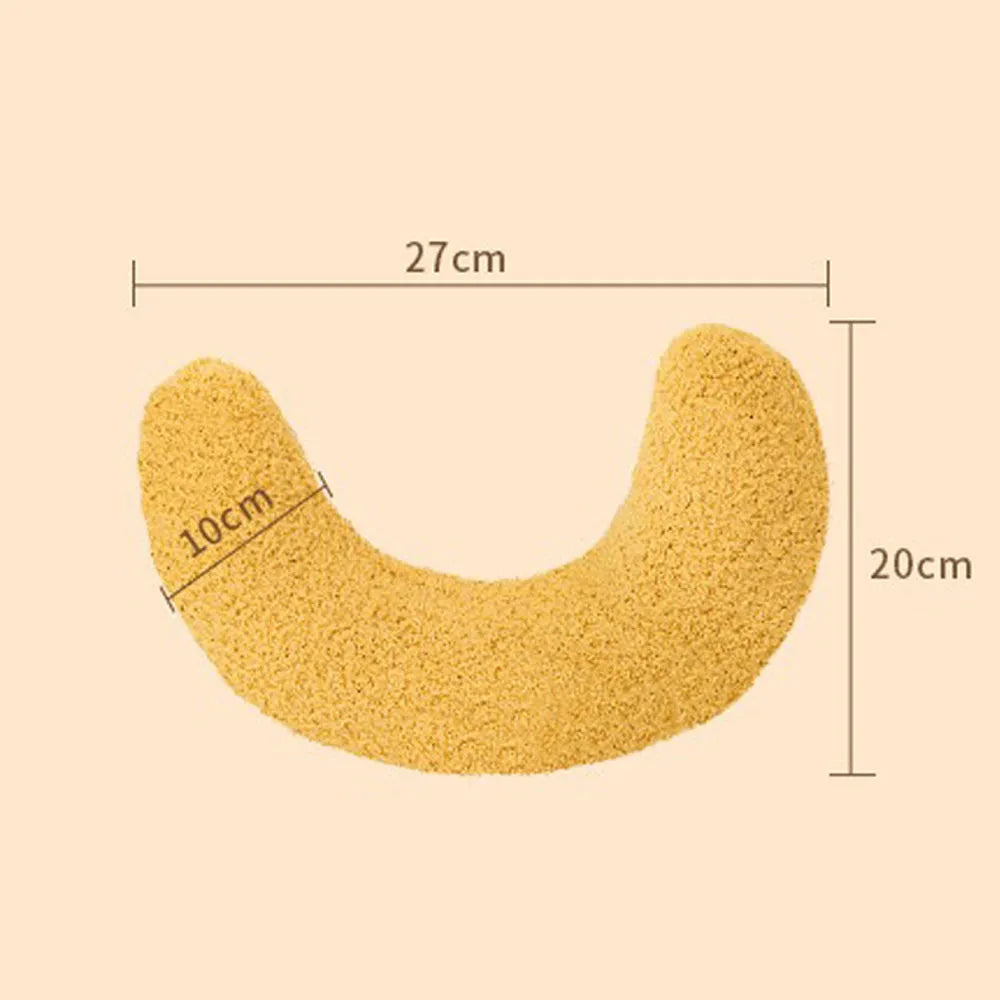 U-shaped cat pillow with adjustable collar in blue khaki white or yellow for cervical protection