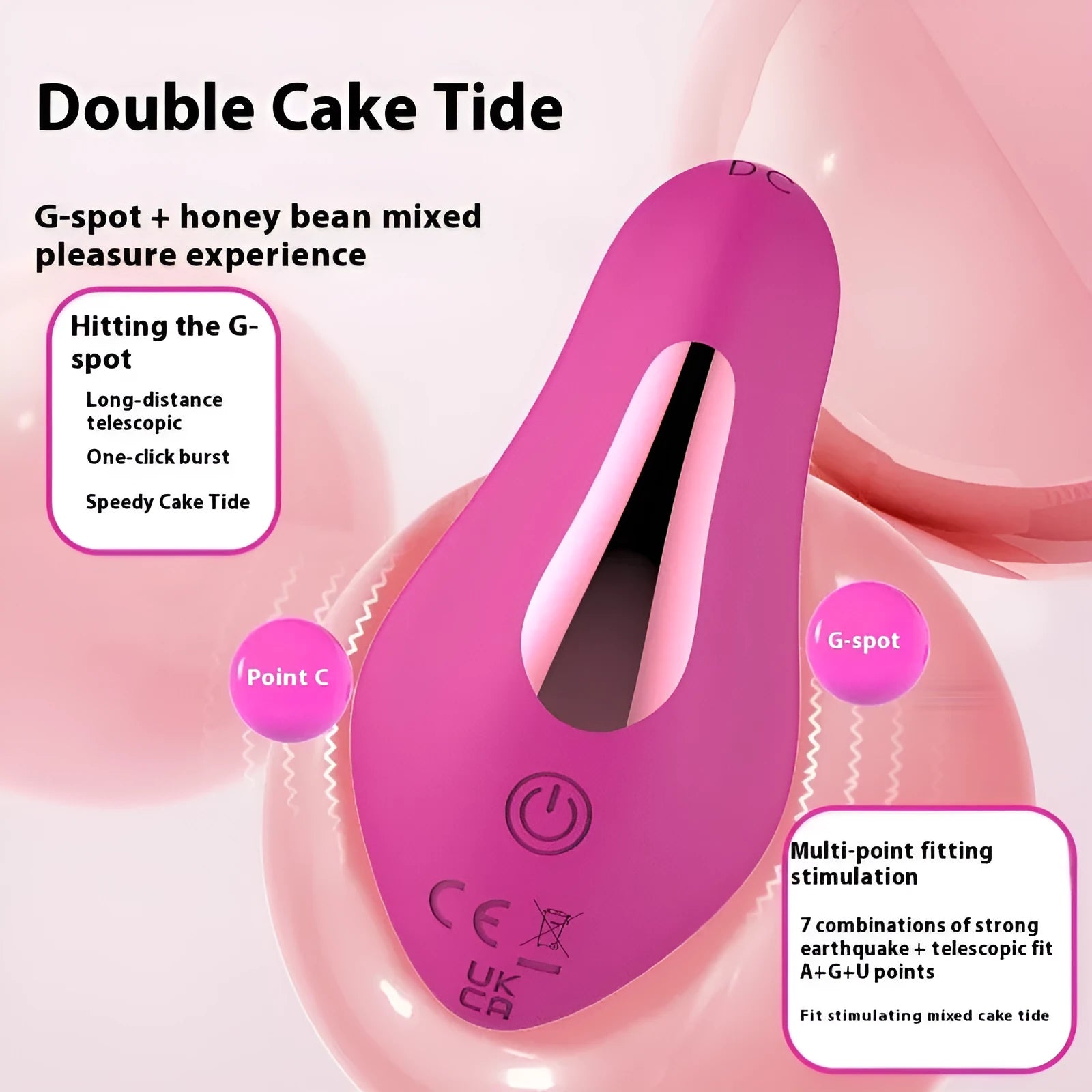 Rose red silicone wearable female vibrator with butterfly shape for app-controlled stimulation