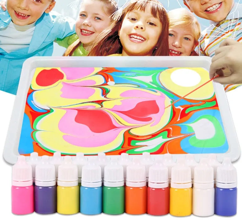 Hand painted doodle educational toys gouache set with 6ml pigments and drawing paper