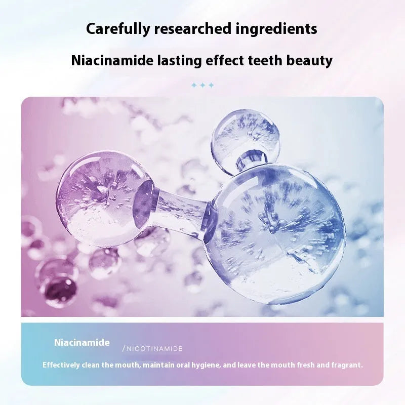 Ji Ouni nicotinamide dazzling white toothpaste tube with 100g net content for adult oral cleaning and whitening
