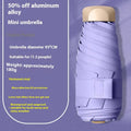 Compact 5-fold gradient vinyl sun umbrella with alloy frame in multiple colour options