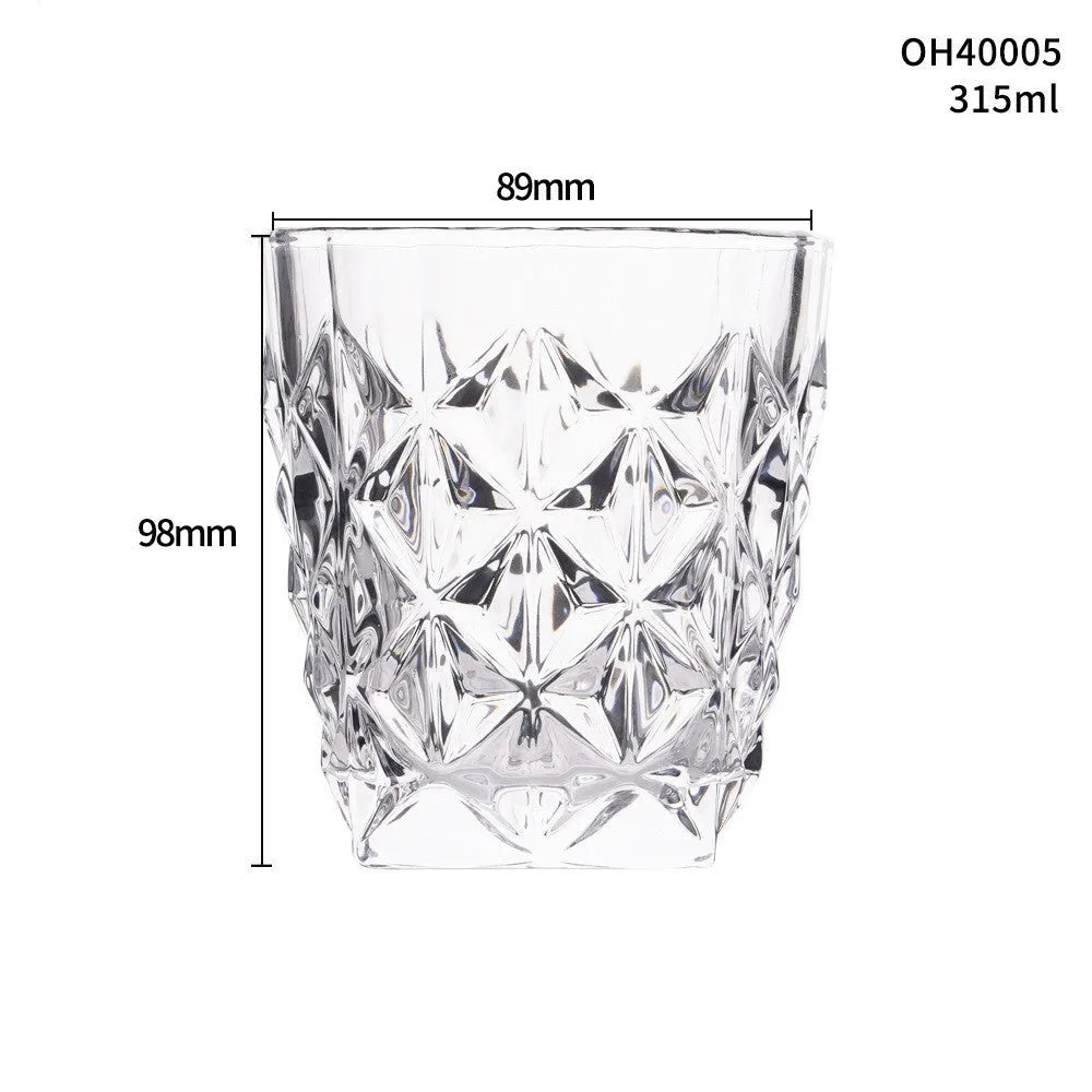 Crystal whiskey shot glass with thick bottom in one of ten colour style options