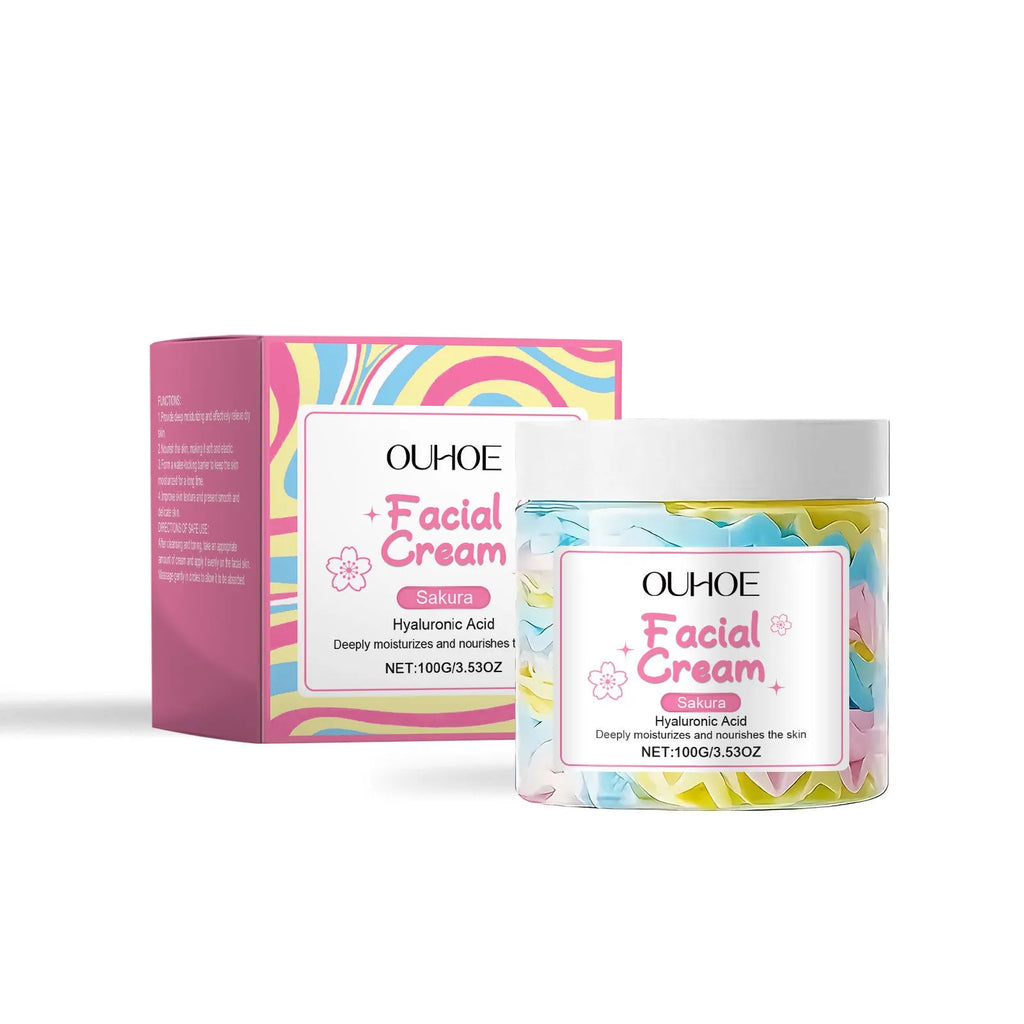 Sakura butter cream 100g face moisturiser in 5.7cm cube container