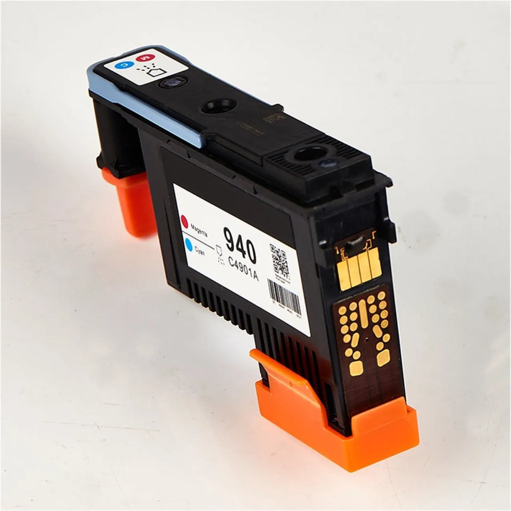 HP940 C4900A compatible printing nozzle for black and yellow ink, shown next to a ruler for scale.