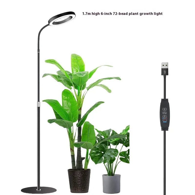 6-inch Angel Ring retractable floor plant grow light with adjustable 160cm lamp holder
