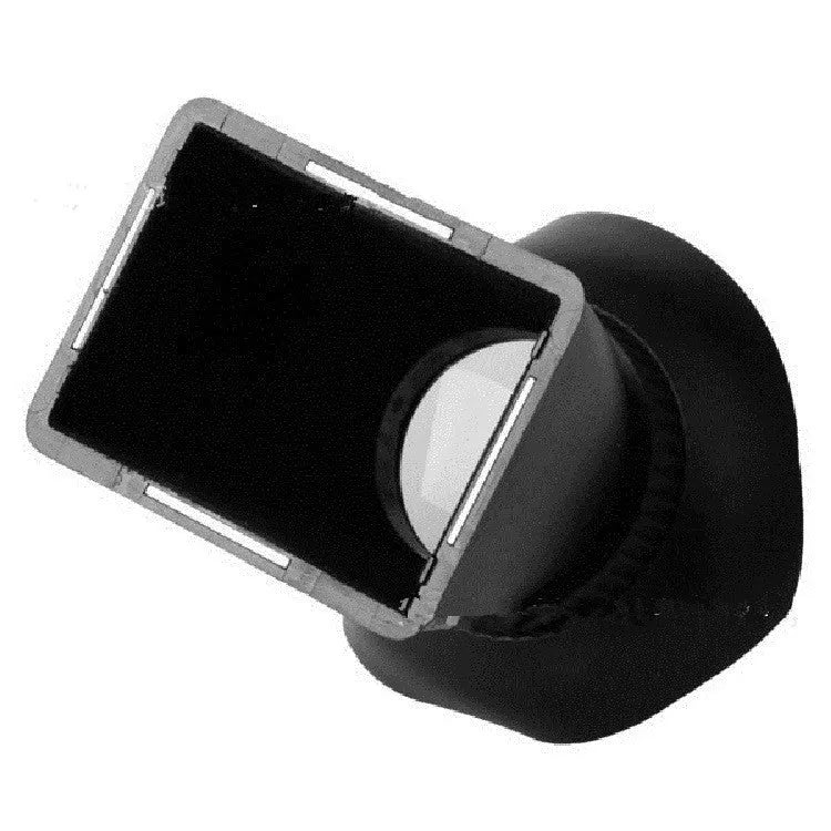 Black camera LCD viewfinder with magnification for DSLR and mirrorless cameras