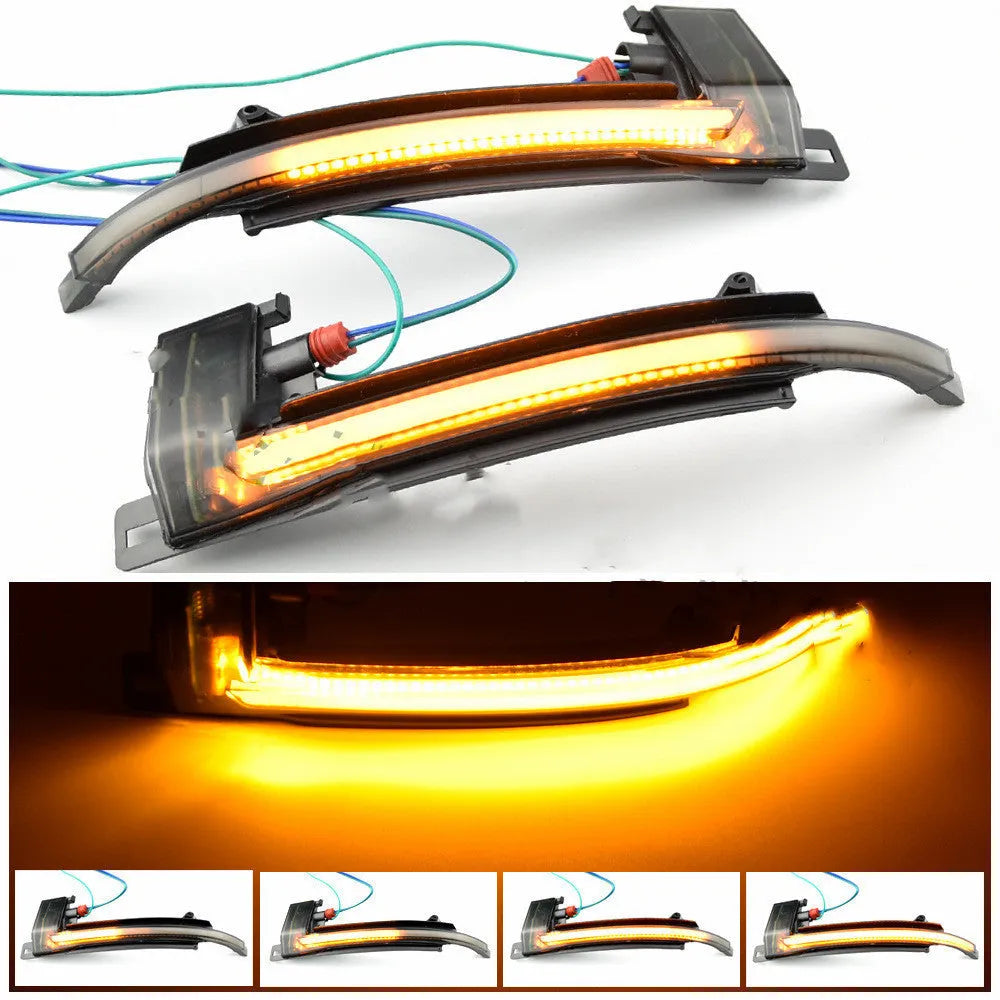 Dynamic LED mirror turn signal for Audi A4 B8 and B8.5 models in black or white finish