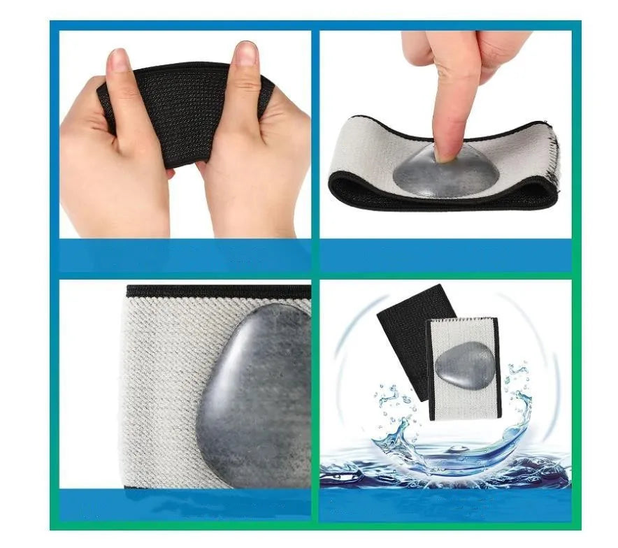 PU elastic foot bandage with heart-shaped arch support pad in ordinary and full heart styles.