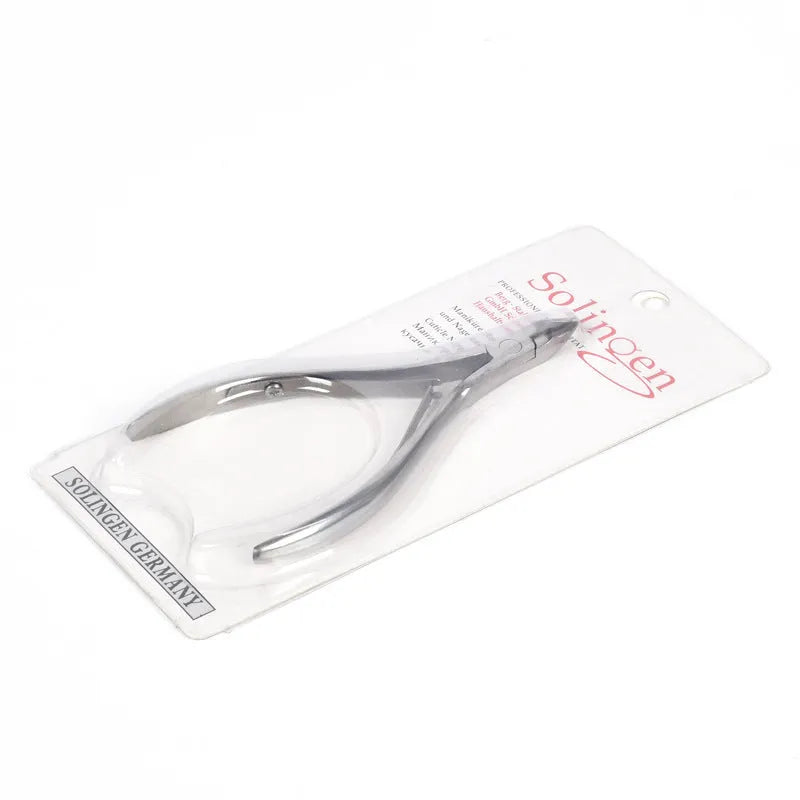 Silver stainless steel cuticle nippers for trimming nails and cuticles