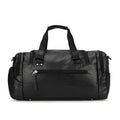 Large black travel shoe bag for organising footwear, measuring 52cm by 19cm by 27cm