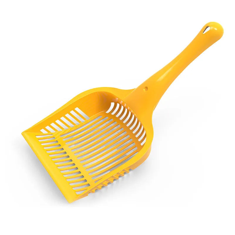 Plastic cat litter scoop in red, yellow or blue, small and medium sizes