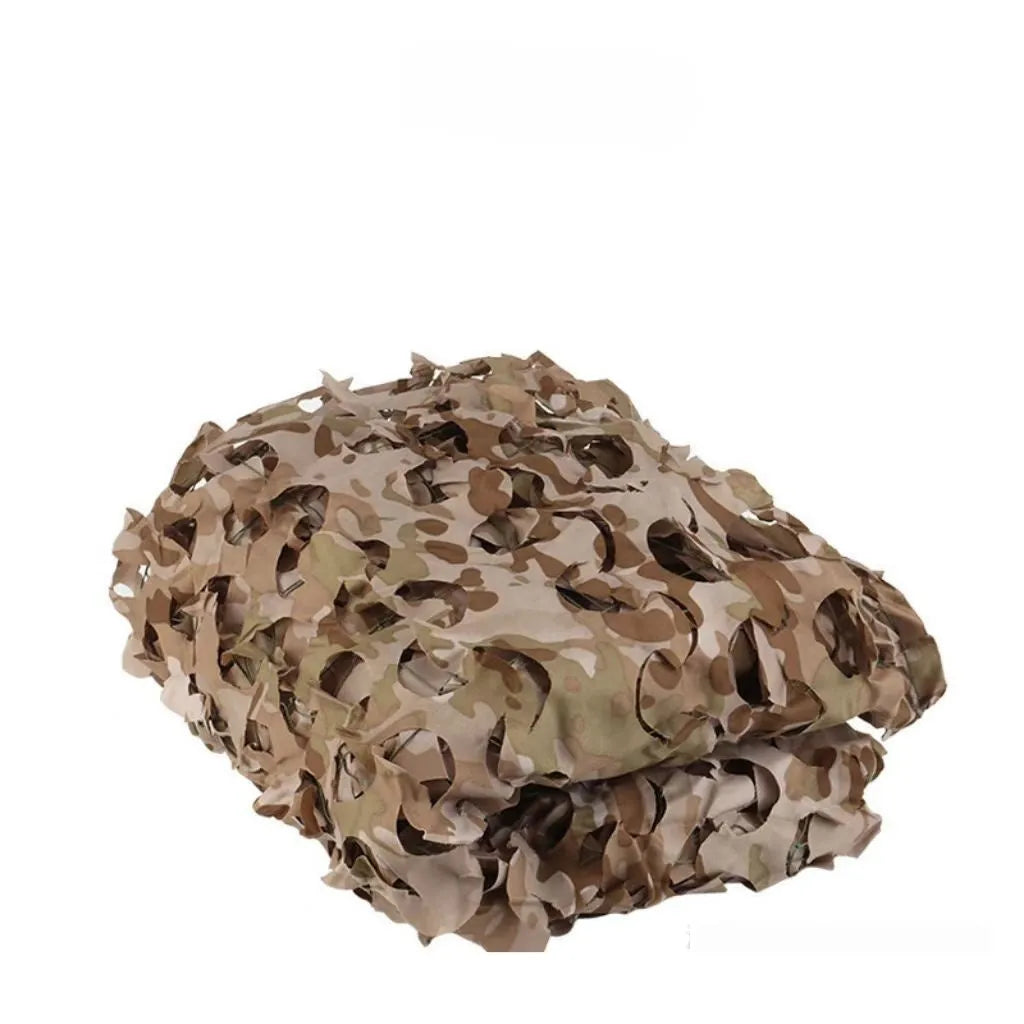 Multi-pattern camouflage cover net for outdoor concealment with UV and infrared protection