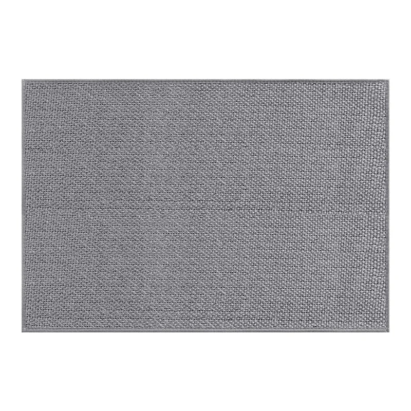 Linen floor mat 60x90cm in solid colour for entrance use