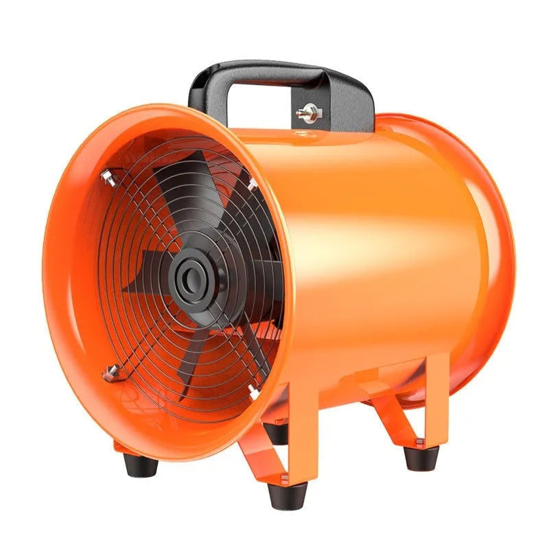 Industrial axial flow ventilation fan with titanium steel blades for dust removal applications