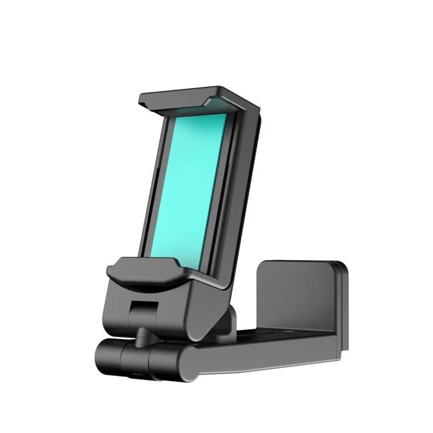 Foldable rotating universal phone holder in black, grey, or green colours