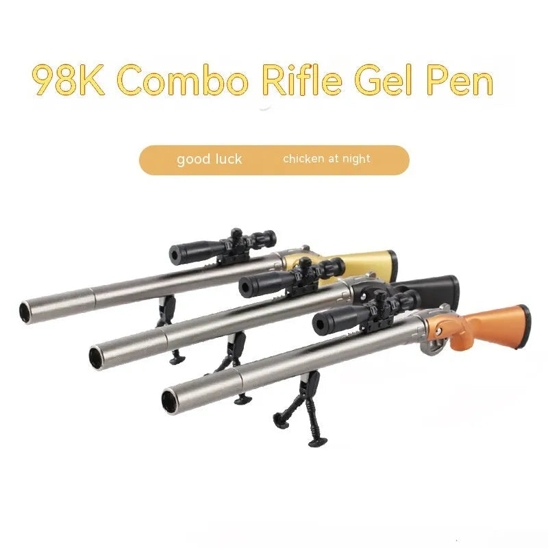 Chicken 98K Sniper Rifle Creative Gel Pen with Marvel series design and 0.5mm tip