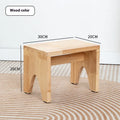 Distressed solid wood shoe changing stool with bracket structure