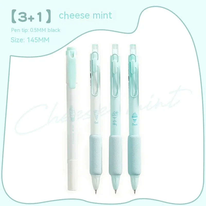 Ice cream sponge press design double-headed fluorescent pens for student calligraphy practice