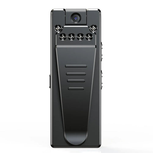 Black 1080p HD DV home camera with 90-degree rotation on a flat surface.
