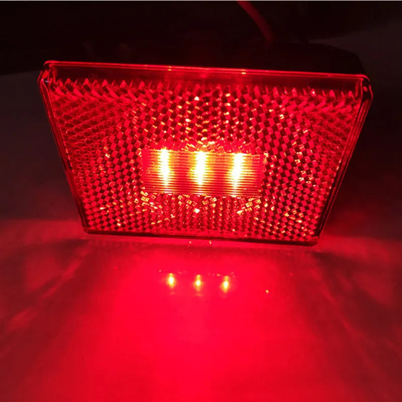 Red and yellow LED trailer side marker clearance light with 19cm cable