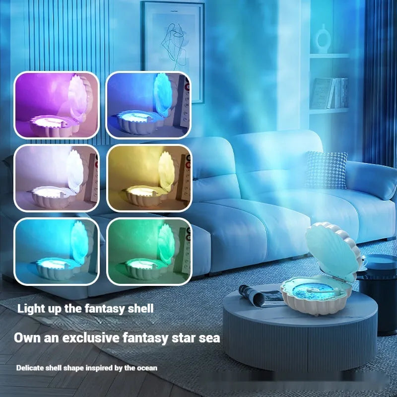 Retro vinyl record player shell lamp with Bluetooth speaker and LED lighting in blue colour variant