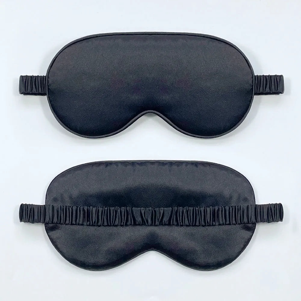 Reversible rayon satin sleep mask in a choice of colours with an elastic headband.