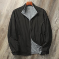 Men's stand collar casual jacket in polyester blend fabric available in multiple colours