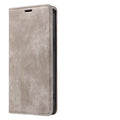 Magnetic flip phone case in leather-style design for iPhone, shown in a solid colour.