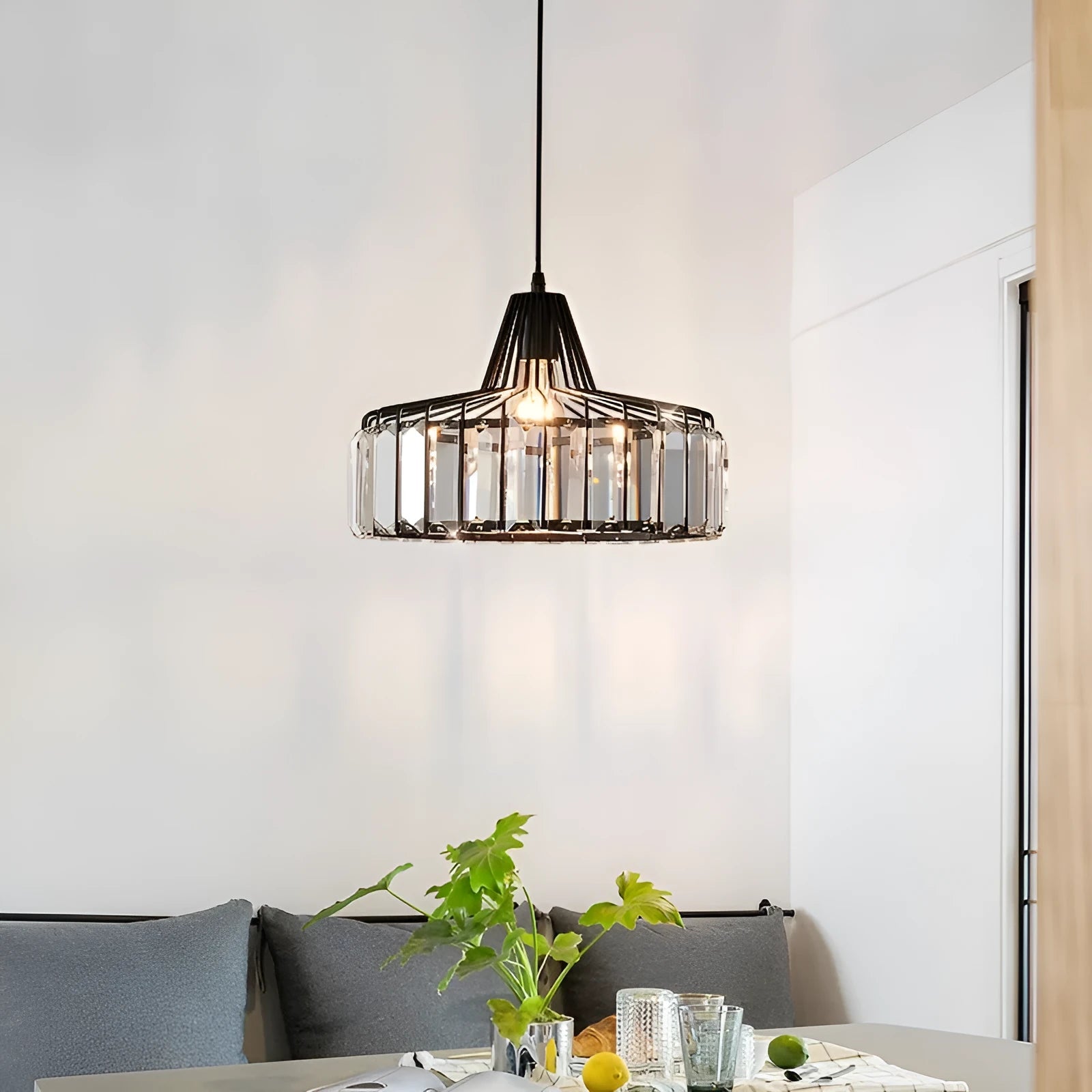 Modern light luxury crystal sun lamp ceiling light in gold or black finish with LED source