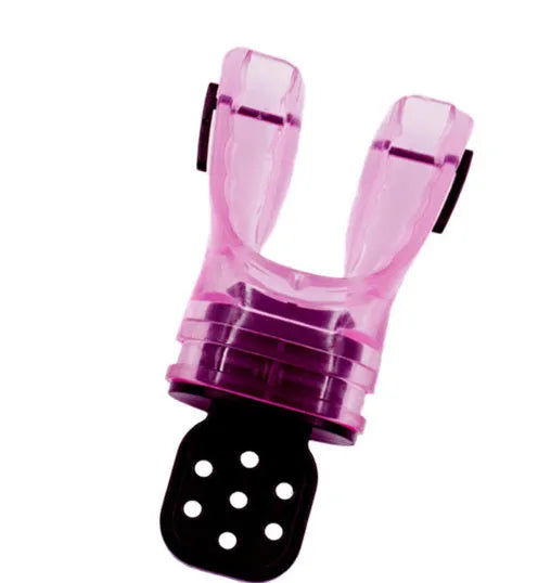 Plastic free diving mouthpiece made from edible silicone measuring 110mm long in various colour options