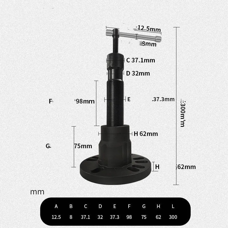 Chrome vanadium steel brake drum dismantlement tool for removing wheel hubs from electric cars and tricycles.
