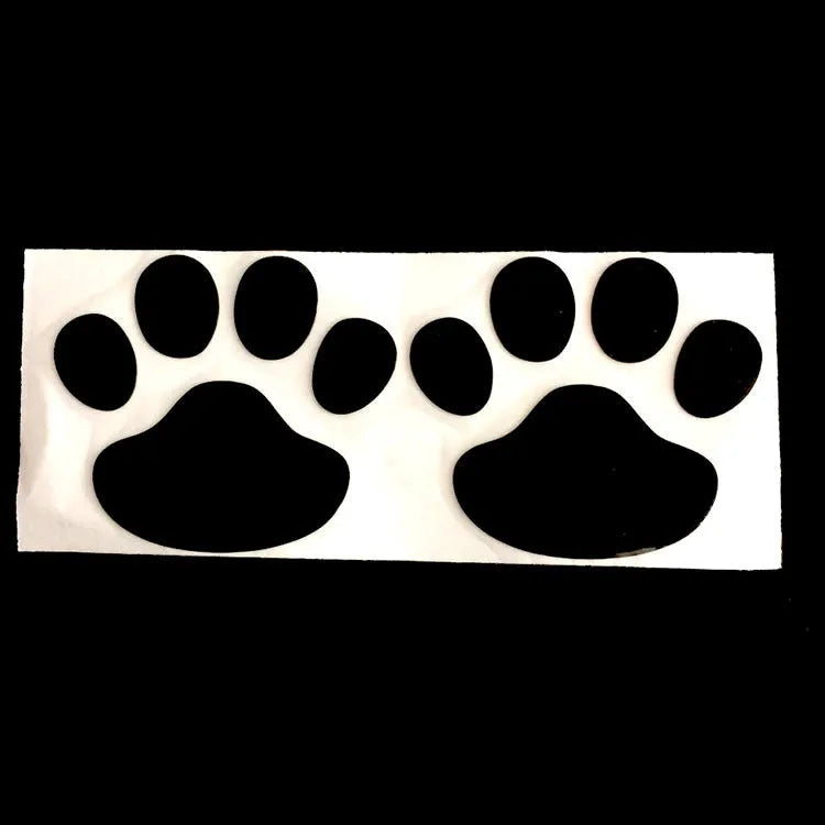 PVC car sticker with hand shape and dog footprints for bumper scratch coverage