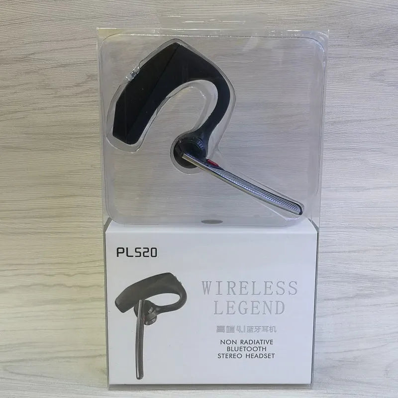 Black over-ear Bluetooth sports headphones with a large battery, shown on a model or display