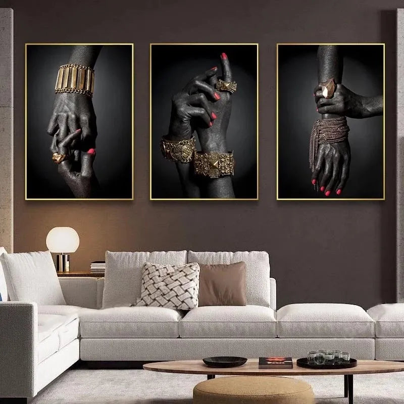 Modern frameless canvas painting poster with landscape design for living room wall