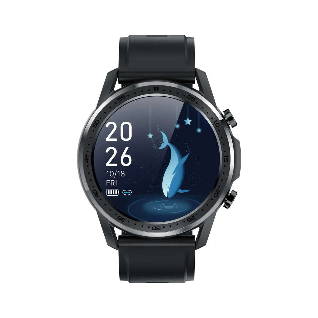 Youth2 body temperature smart bracelet with 1.3-inch screen and zinc alloy case in black or grey