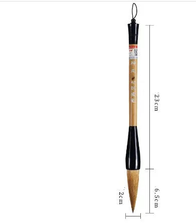 Large traditional Chinese calligraphy brush with wolf and sheep hair bristles and big bucket handle
