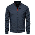 Men's solid colour casual lightweight jacket in Army Green on a hanger