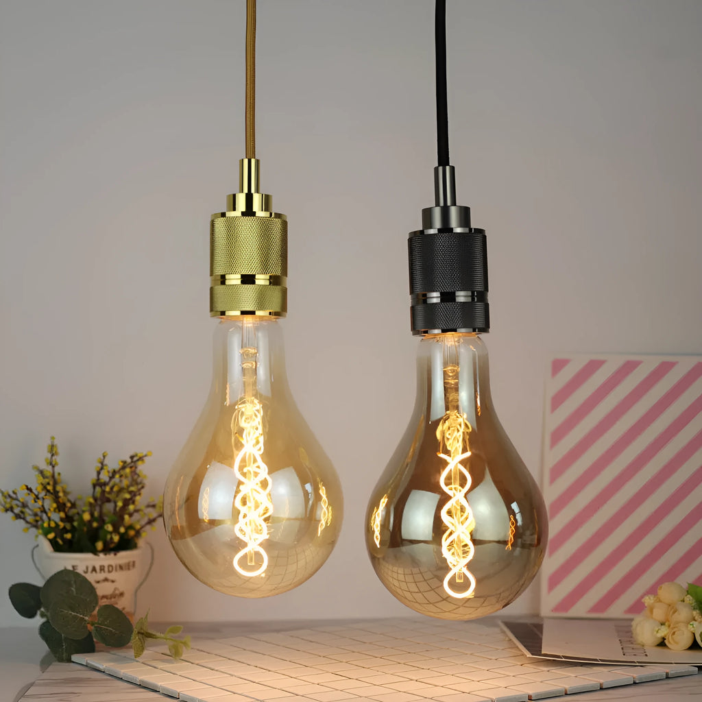 Golden double helix LED soft light strip measuring 110mm diameter with energy efficiency level 1 rating