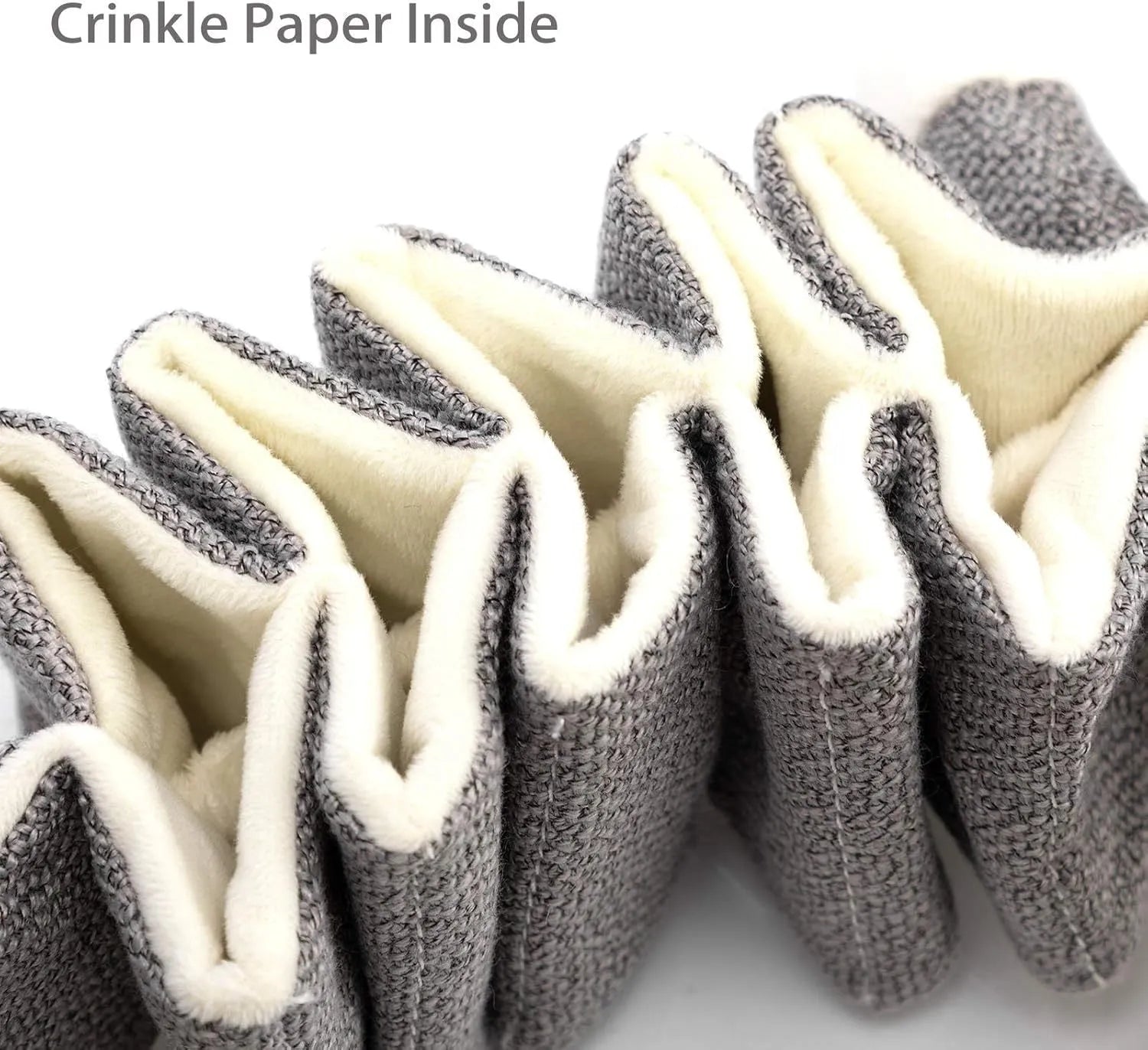 Grey koala plush dog chew toy measuring 30cm tall with internal crinkle paper.