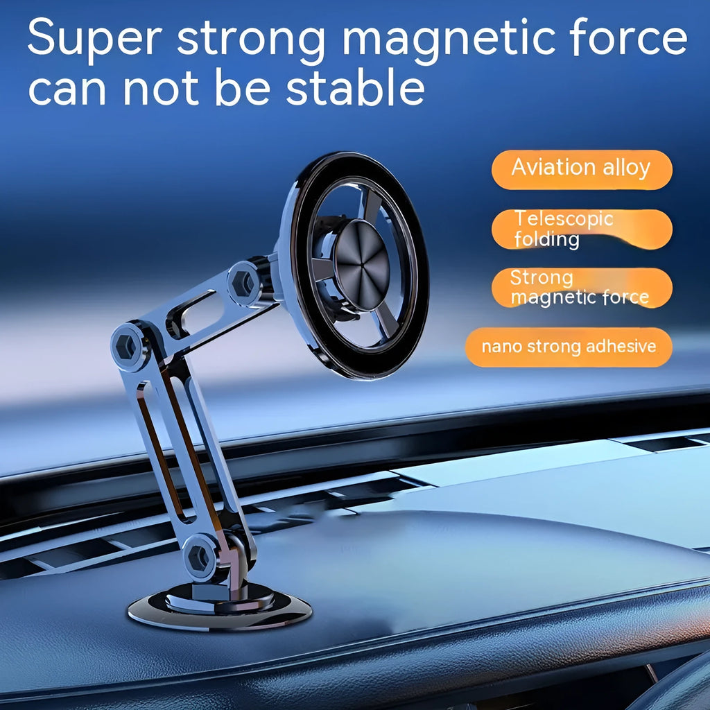 All-metal magnetic car phone holder in four colour options with magnetic rings
