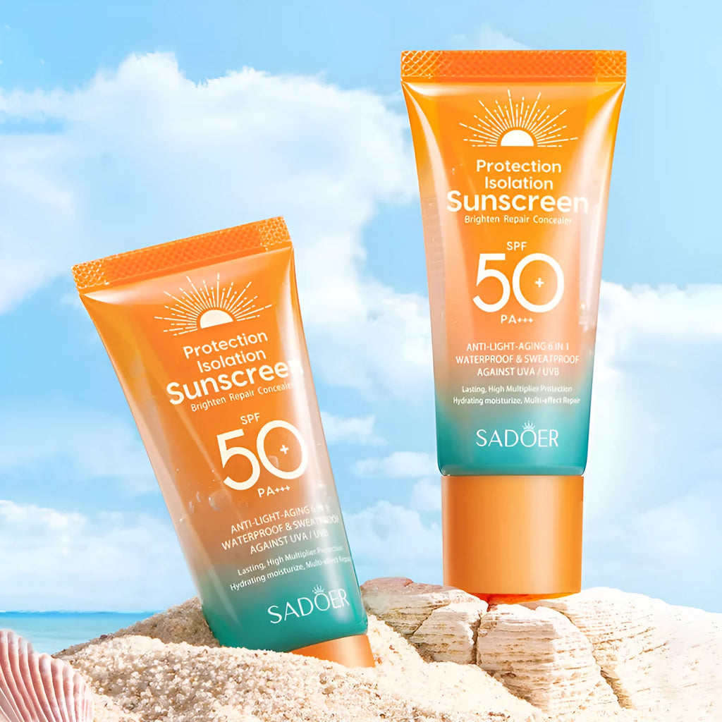 Double tube multi-effect sunscreen and makeup primer 50g special purpose cosmetic