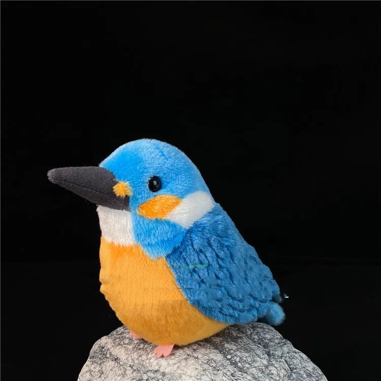 Plush toy bird kingfisher sparrow titmouse soft squeeze stress relief 12cm 13cm 14cm
