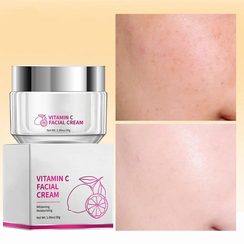Vitamin C Face Cream 30g in square protective jar packaging