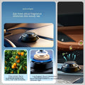 Solar-powered electromagnetic de-icing vehicle aromatherapy decoration in black colour
