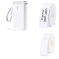 D11 Bluetooth-compatible portable label printer in black, white, pink, or green.
