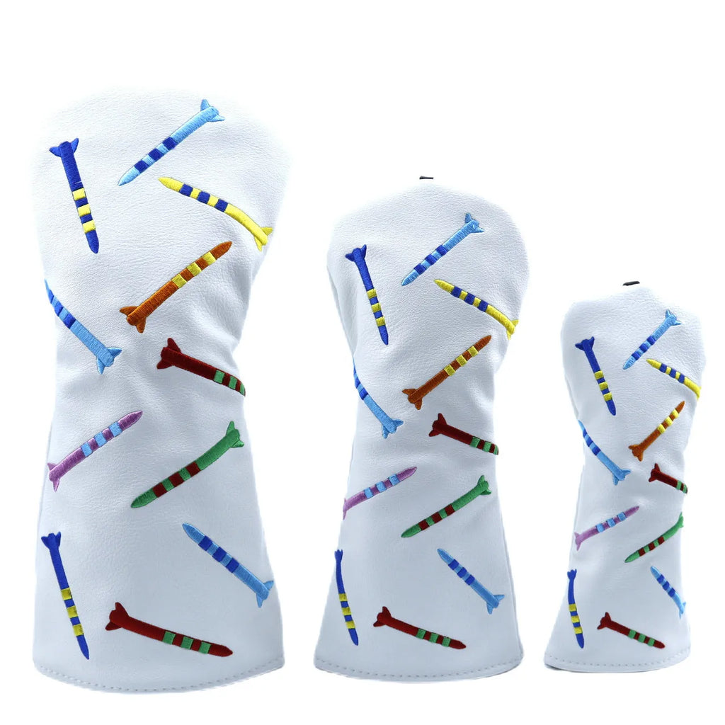 Black and white PU golf wooden pole sets in three different sizes for sports and promotional use