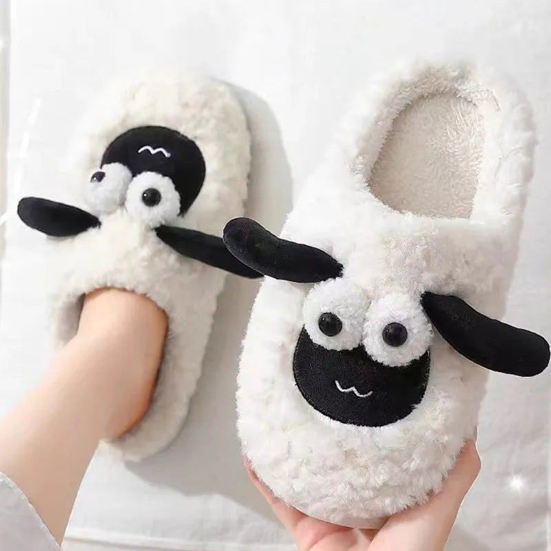 Brown suede slip-on slippers with PVC sole for indoor comfort