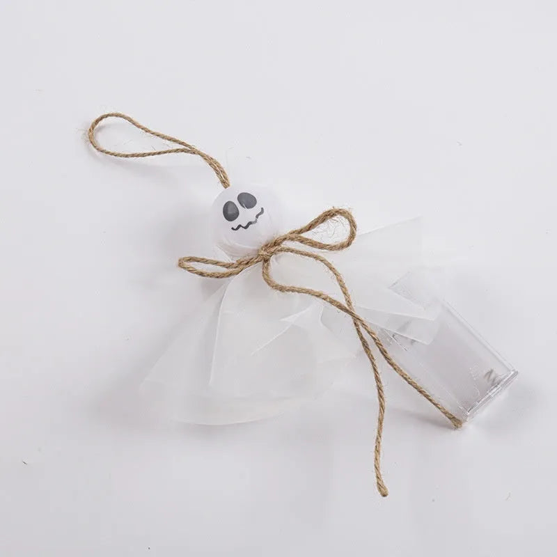 Halloween LED lighting chain with battery box and six ghost colour options for venue decorations