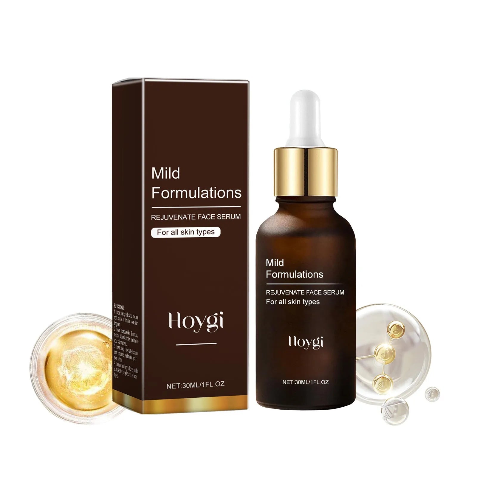 30ml bottle of nourishing facial skin care essence with arbutin, collagen, vitamin C, and hyaluronic acid.